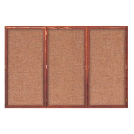 United Visual Products Open Faced Traditional Rounded Corkboard UV639ARC-SATIN-BUFF